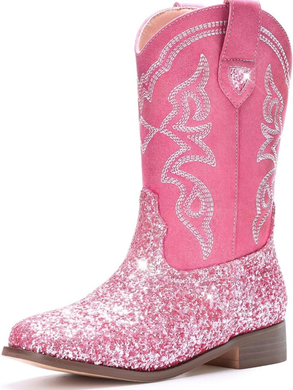 Unisex Mid Calf Cowboy Boots for Kids - Western Riding Shoes for Toddlers & Big